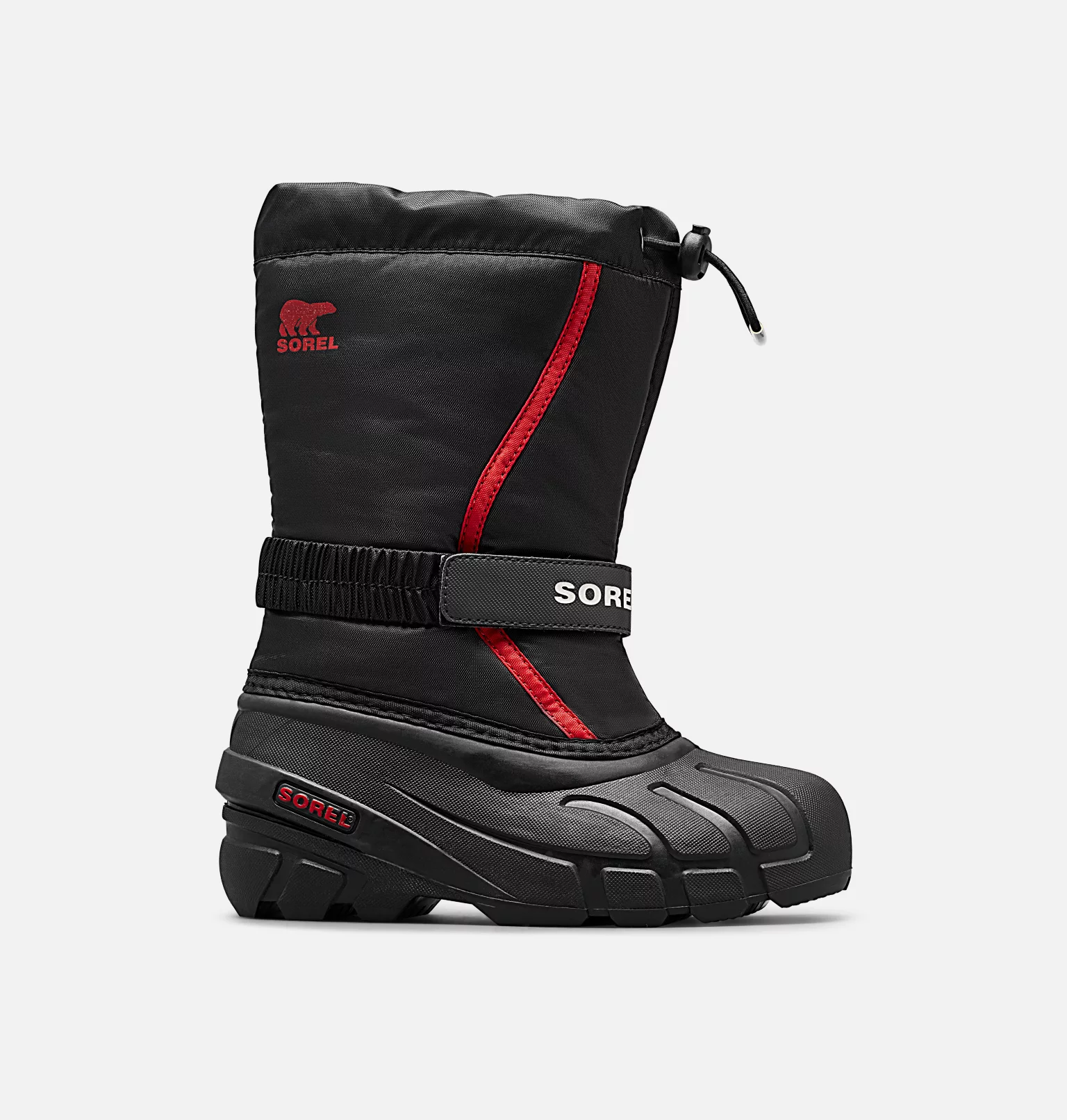 Sorel Bottes De Neige Botte de Neige Flurry™ Junior 21 Botte de Neige Flurry™ Junior Botte de Neige Flurry™ Junior, Black, Bright Red, front