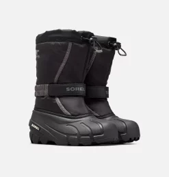 Sorel Bottes De Neige Botte de Neige Flurry™ Junior 81 Botte de Neige Flurry™ Junior Botte de Neige Flurry™ Junior, Black, City Grey, 3/4 front