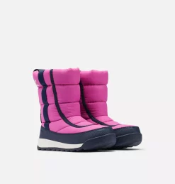 Sorel Bottes De Neige Botte d'Hiver Whitney™ II Puffy Mid Enfant 63 Botte d'Hiver Whitney™ II Puffy Mid Enfant Botte d'Hiver Whitney™ II Puffy Mid Enfant, Bright Lavender, Collegiate Navy, 3/4 front